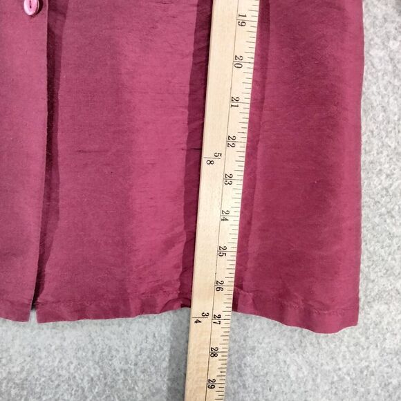 Karen Kane Lifestyle Pant Suit Set Size 4 Pant Size Small Blazer 100% Silk Red - Picture 7 of 16